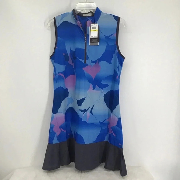 Callaway Women’s Abstract Gradient Print Golf Dress Blue Sea Star NWT Size Med - Picture 3 of 9